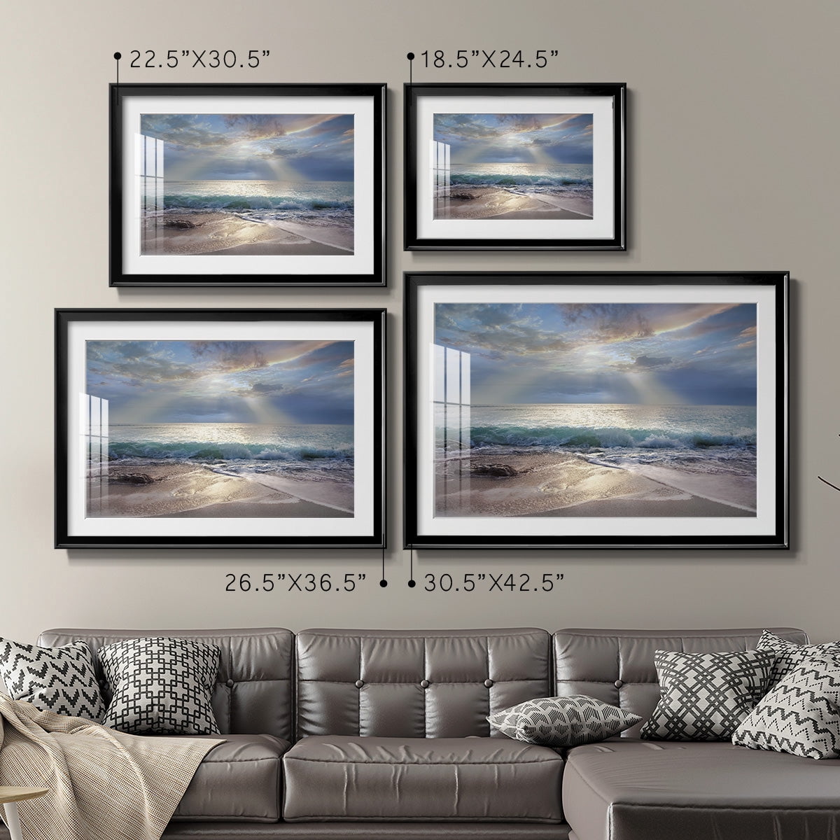 Aqua Blue Morning Premium Framed Print - Ready to Hang