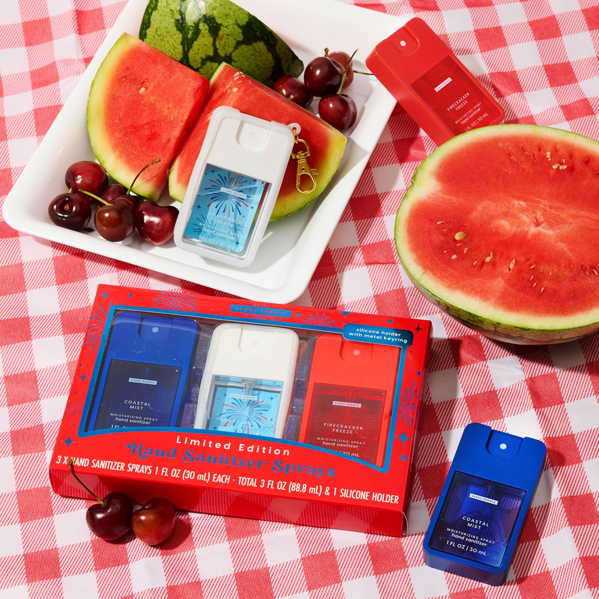 Scent Theory Limited Edition Americana Hand Sanitizer Spray Gift Set, 3 Piece