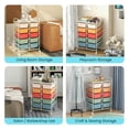 thumbnail image 3 of Barara King File Cabinet, Filing Cabinet Organizer,10-Drawer Rolling Storage Cart-Multicolor, 3 of 9