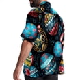 thumbnail image 3 of Easter Men's Casual Hawaiian Shirts, Printed Button Down Short Sleeve Summer Beach Tops with Spread Collar - Unisex, 3 of 6