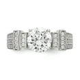 thumbnail image 4 of Sterling Silver Rhodium-plated CZ Tiered Pav� Ring QR6636, 4 of 5
