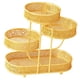 thumbnail image 3 of Cesta de fruta de metal de 4 niveles, organizador de refrigerios, accesorio multifuncional, bordes lisos Dorado, 3 of 9