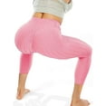 thumbnail image 4 of ZECATLWomen's High Waist Yoga Pants Tummy Control Slimming Textured Booty Leggings Running Workout Ruched Butt Lift Pants, 4 of 6