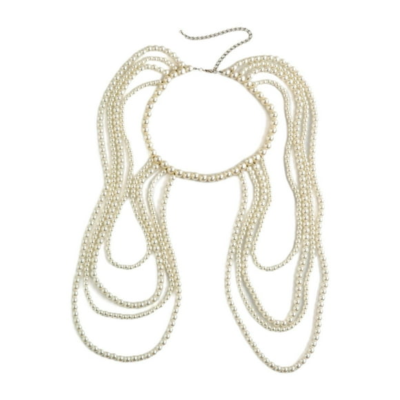 Cadena de cuerpo de hombro, cadena de hombro de cuentas de múltiples capas, accesorios de joyería nupcial joyería corporal ,