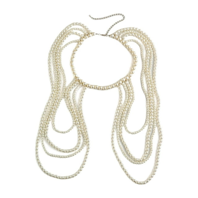 Cadena de cuerpo de hombro, cadena de hombro de cuentas de múltiples capas, accesorios de joyería nupcial joyería corporal ,