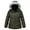 Army Green, variant on Women's Plus Size Hooded Warm Winter Coat Quilted Thicken Puffer Jacket with Removable Hood khaki 4X