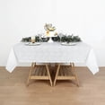 thumbnail image 6 of Efavormart 65" White Square Plastic Lace Design Tablecloth, Disposable Lace Print Tablecloth, 6 of 11