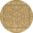 thumbnail image 1 of Ahgly Company Indoor Round Abstract Brown Contemporary Area Rugs, 7' Round, 1 of 4