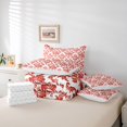 thumbnail image 6 of Feelyou Red Boho Damask Bedding Comforter Set 7pcs, Retro Western Fashion Full Bedding Set, 6 of 8