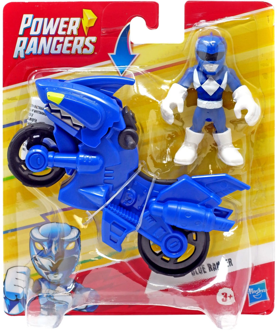 Power Rangers Playskool Heroes Blue Ranger Figure & Vehicle - Walmart.com