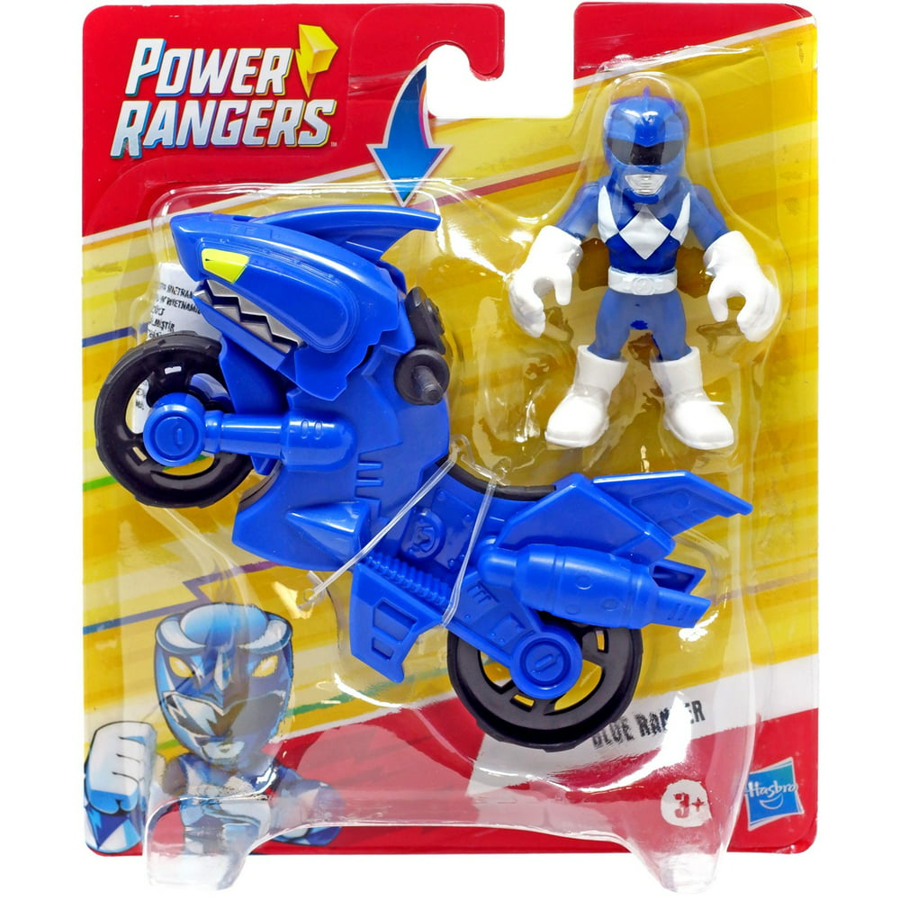 Power Rangers Playskool Heroes Blue Ranger Figure & Vehicle Walmart