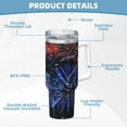 thumbnail image 5 of Goofa Glasses And Fireworks Print 40oz Ice Bully With Handle And Straw Stainless Steel Vacuum Insulated Cup And 2 In 1 Straw Lid, 5 of 8