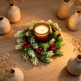 thumbnail image 5 of WWG Candle Ring, Plastic Candle Wreath for Dining Table, 7.87 Inch Diameter, Festive Decoration for Party, Home, Fireplace, Includes 1 Piece, Versatile Candle Holder for Cylindrical Candles, 5 of 6