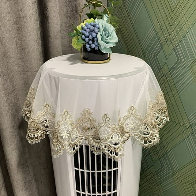 Dosaele Lace Jacquard Tablecloth Macrame Round Doily Table Topper Decoration Cover for Home Dresser Scarf and Table Centerpiece
