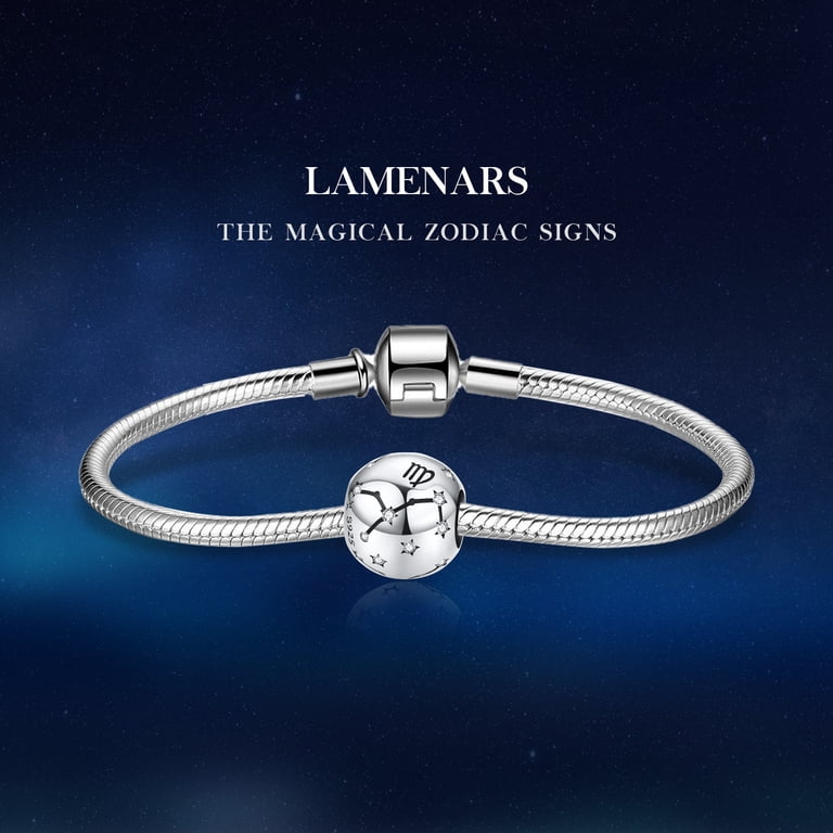 Virgo Zodiac Charm For Bracelets - 925 Sterling Silver Constellation Charm Bead, Horoscope Gift