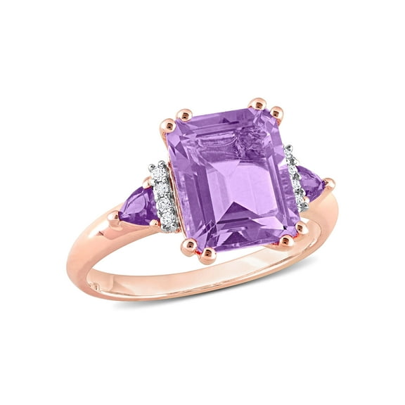 Everly Women's Amethyst 18k Rose Gold Plated Ring