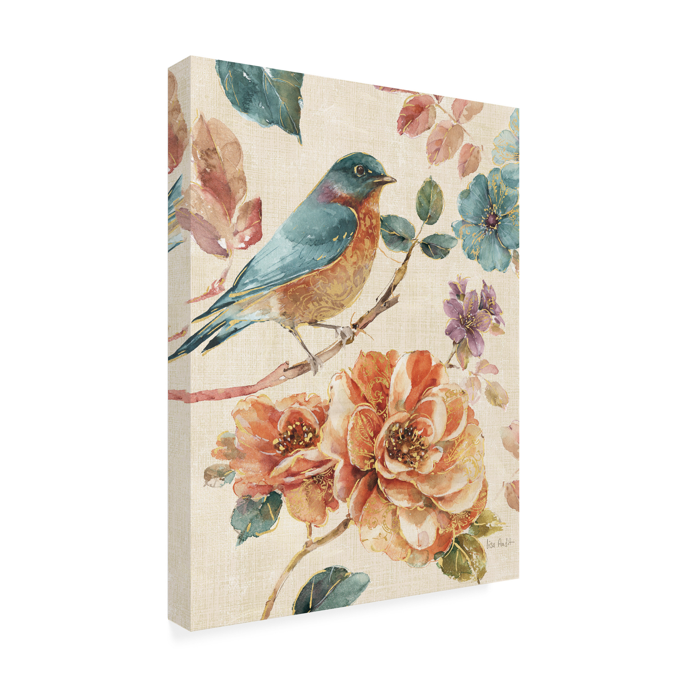 Trademark Fine Art "Spiced Nature III Linen Leaf" Canvas Art by Lisa Audit
