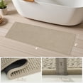 thumbnail image 6 of SIXHOME Bathroom Rugs Non Slip Bath Mat Chenille Soft Absorbent Quick Dry Bath Rugs for Bathroom Floor with Rubber Backing Machine Washable Bathmat Boho Bathroom Decor 24"x71" Beige, 6 of 8