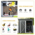 thumbnail image 5 of YINTATECH 5X3 FT Outdoor Storage Shed,Metal Garden Sheds Storage with Single Lockable Door & Air Vent, for Backyard, Garden,Dark Gray, 5 of 5