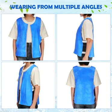Nicehomfit Cooling Vest,Cool Clothes Cooling Vest Ice Vest for Outdoor Summer (Sky-Blue)