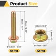 thumbnail image 2 of M8x45mm 10Pcs Carbon Steel Flanged Hex Bolts with Nuts, Fully Threaded, 2 of 6