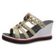 thumbnail image 1 of Moda 2022, zapatos de mujer de Color sólido, zapatillas con cuentas, zapatos de verano de suela gruesa, sandalias de cuña de tacón alto con punta abierta, zapatillas de mujer 38 Gao Jinjia LED, 1 of 2