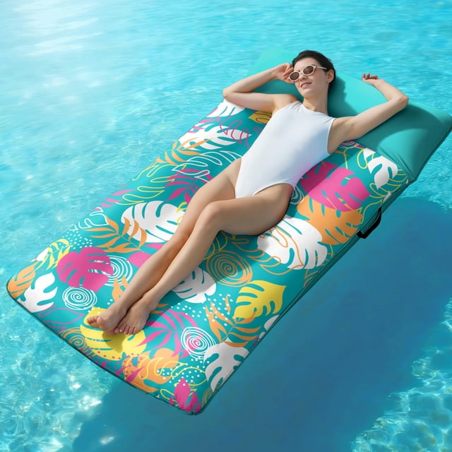 Colchoneta Inflable XL Sloosh para Agua 173x91 cm Verde Azulado