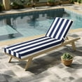 thumbnail image 4 of Codi Lounge Chair Cushion, Outdoor Chaise Cushions for Pool, Double Waterproof Fabric, 70 x 22.5 x 3.5 Inch Cabana Blue, 4 of 13