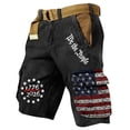 thumbnail image 3 of We The People Script Cargo Shorts with 1776 To 2026 Badge and Relaxed Fit, Awesome For Town Hall Meetings Historical Tours Black M, 3 of 5