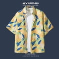 thumbnail image 3 of Juesizh Hawaiian Shirt for Men Short Sleeve Button up Shirts Fashion Casual Summer Printed Beach Shirts, XS-XL, 3 of 5
