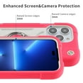 thumbnail image 4 of 3 Layers Multi-Functional Rugged Case Compatible with iPhone 13 Mini 5.4 inch,Hard PC+Soft TPU Shockproof Kickstand Full body Protetion with Hand Ring Len Protection, Blue, 4 of 6