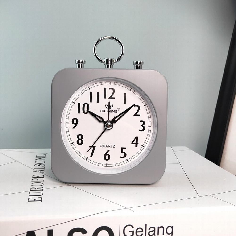 Details about   Easy To Read Alarm Clock Square Bedside Quartz Movement Analogue  Analog Clock 