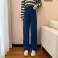 thumbnail image 3 of Oplxuo Women's High Waisted Straight Leg Jeans Stretchy Wide Leg Bootcut Denim Pants 2025 Trendy, 3 of 3