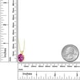 thumbnail image 2 of Gem Stone King 14K Yellow Gold Pink Created Sapphire Pendant Necklace for Women (4.50 Cttw, Gemstone September Birthstone, Oval 11X9MM, With 18 inch Chain), 2 of 4