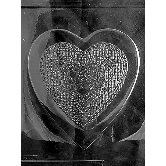 Grandmama's Goodies V301B Pour Heart Fancy Heart Top Valentine's Day Wedding Shower Chocolate Candy Soap Mold with Exclusive Molding Instructions