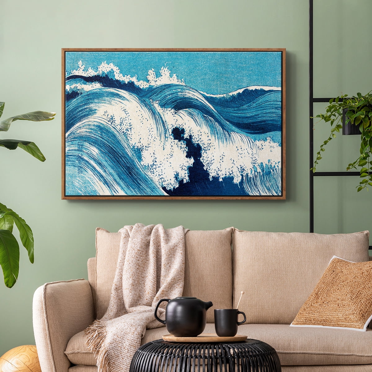 Vintage Landscape-CXXI By Wexford Home Framed in Walnut Wood Gallery Wrapped Canvas 17 in. x 25 in.