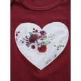 thumbnail image 6 of Kiapeise 3 Pcs Baby Girl Short Sleeve Heart Print Romper Shorts  Headband Set, 6 of 8