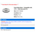 thumbnail image 2 of Front Brake Rotor - Compatible with 1975 - 1986 Chevy K10 1976 1977 1978 1979 1980 1981 1982 1983 1984 1985, 2 of 2