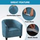 thumbnail image 2 of Funda de sofá elástica de terciopelo para sillón, antideslizante, elástica y suave. azul oscuro, 2 of 8