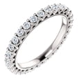 thumbnail image 2 of Pompeii 2 Ct Diamond Eternity Ring 14k White Gold Womens Stackable Wedding Band, 2 of 6