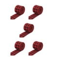 thumbnail image 1 of sweethay Cintas de Navidad Decoraciones de casa de tela escocesa portátiles Accesorios decorativos de de envoltura de lujo para celebración 3 3 Ancho 6cm 5Conjunto, 1 of 6