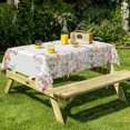 thumbnail image 6 of Nanqianyi Floral Edge Tablecloth,Waterproof Reusable Rectangle Table Cover for Kitchen Dining Party,60"x84", 6 of 6