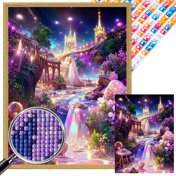 Pintura de diamante 5D DIY, taladro cuadrado completo, taladro AB parcial, Kit de Dreamland, 35x45cm