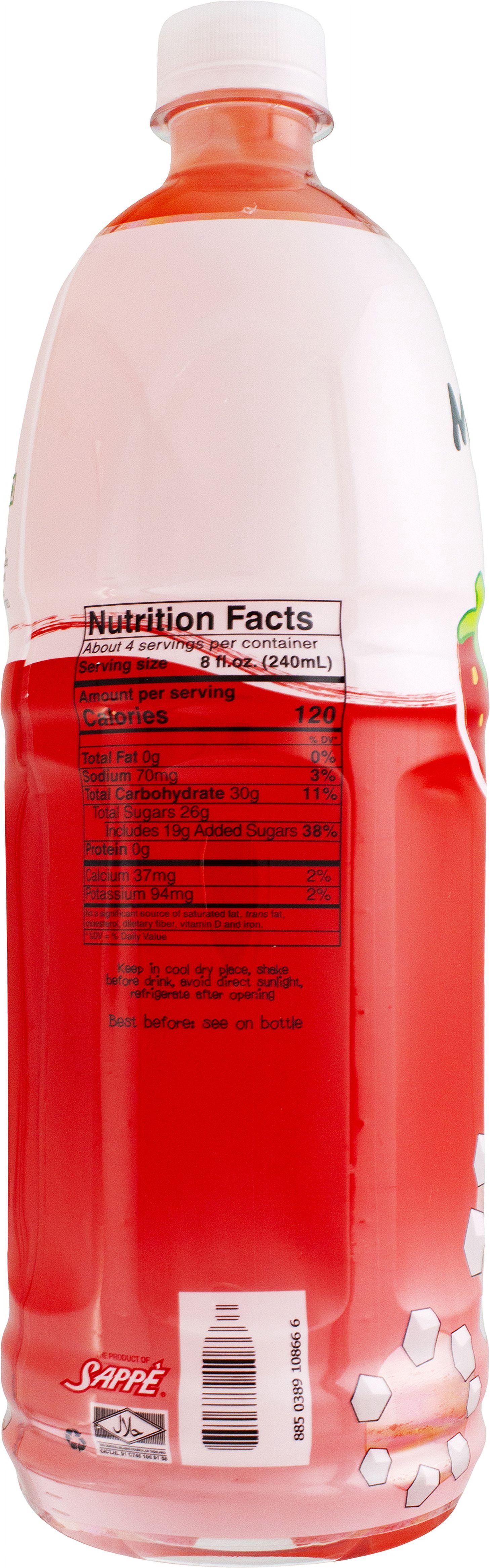 (6 pack) MOGU MOGU STRAWBERRY WITH COCO, 33.8 Fl OZ.