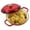 Red, variant on Multi-Function Enameled Cast Iron Dutch Oven with Self-Basting Lid, 3QT Cast iron soup pot, Ideal for Braising, Baking, Stewing & Soup, Works on All Stovetops Including Induction