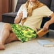 thumbnail image 5 of Balery Kiwi and Avocado Pantalones cortos de pijama de punto de algodón para hombre con cinturilla y bolsillos-Small, 5 of 6