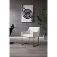 thumbnail image 3 of White Velvet Antique Brass Dining Chair, 3 of 10