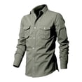 thumbnail image 3 of NOLDARES Mens Dress Shirts Long Sleeve Dress Shirts for Men Free Mens Button Up Shirts Mens Button Up Shirts(Grey,XXL), 3 of 5