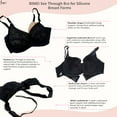 thumbnail image 7 of BIMEI See Through Bra Underwired Silicone Breast Forms Pocket Bra Mastectomy Fake Prosthesis,Black,40 for ABCD, 7 of 7