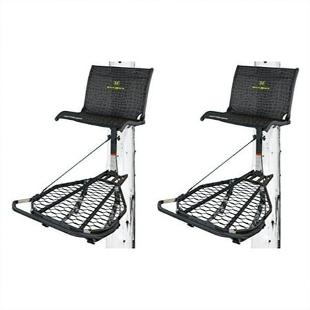 Hawk Kickback LVL Hang-On Tree Stand with Leg Extension Footrest (2 Pack)